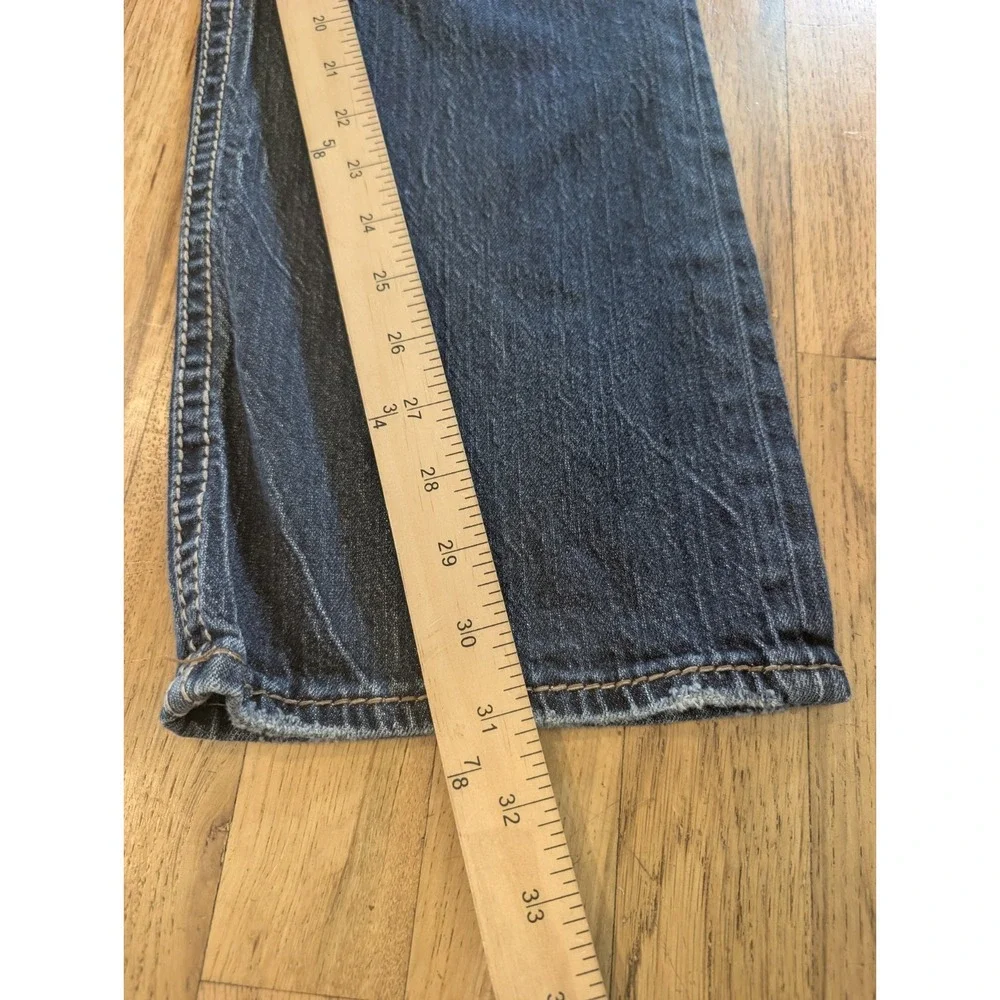 Silver ZAC Straight Leg Jeans Men's 32x32 (32x31) Blue Denim Y2K Style Straight